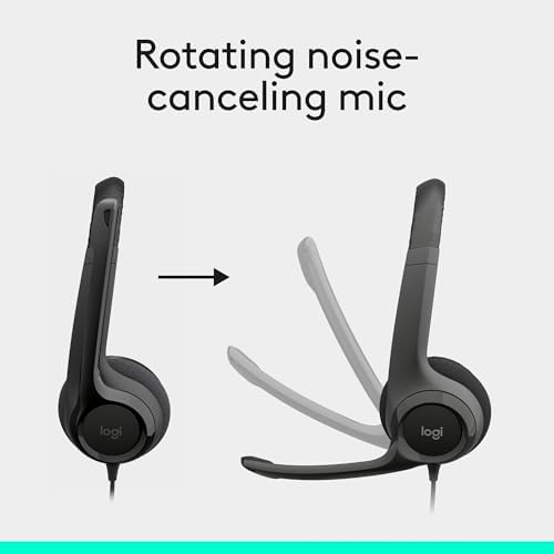 Logitech H390 Wired Headset for PC/Laptop | Noise Cancelling | Black product image 7
