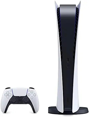 PlayStation 5 Digital Edition console in white, product view 2