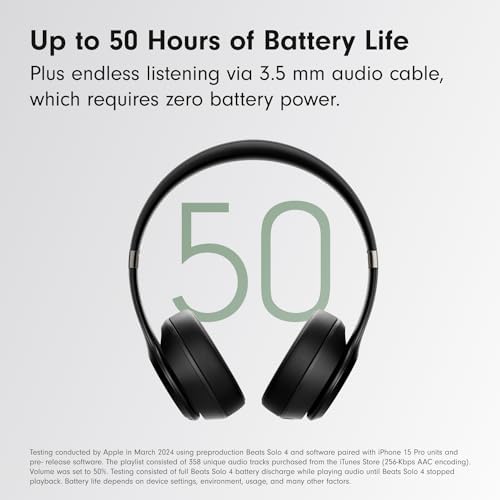 Beats Solo 4 - Wireless On-Ear Bluetooth Headphones | Black product image 20