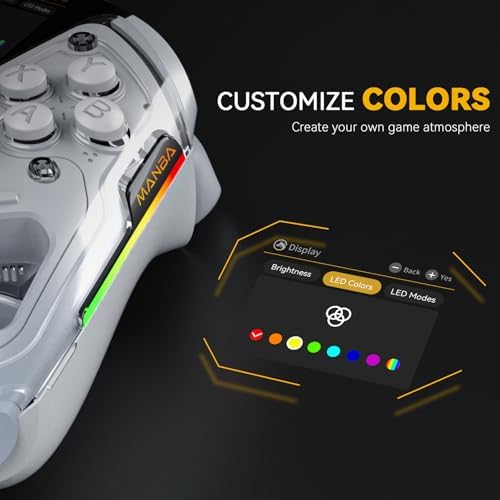 ManbaOne Interactive Screen Wireless Gaming Controller for PC/Switch/Switch 2/iOS/Android | White product image 8