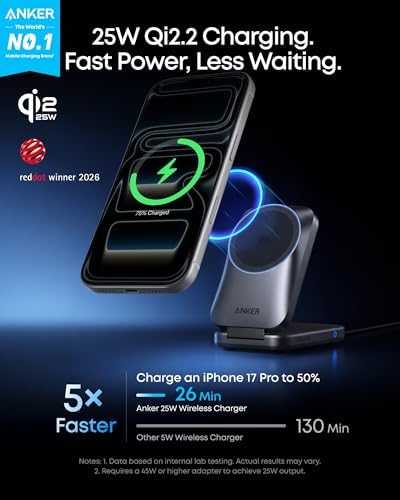 Anker Prime Foldable MagSafe Charger | 25W | Wireless product image 4
