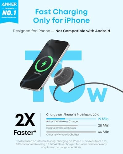 Anker Zolo Magnetic Wireless Charger | 15W | 2 Pack | Black product image 6