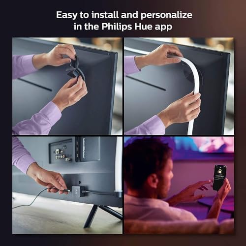 Philips Hue 75" Smart Light Strip - White and Color Ambiance LED Color-Changing TV Backlight - Sync with Television product image 8