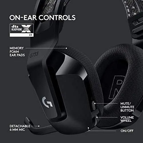 Logitech G733 Lightspeed Wireless Gaming Headset | Black product image 13
