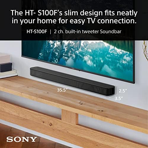 Sony S100F 2.0ch Soundbar with Bass Reflex Speaker | Dolby Atmos | Bluetooth | Black product image 5