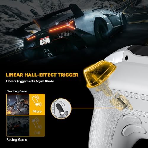 ManbaOne Interactive Screen Wireless Gaming Controller for PC/Switch/Switch 2/iOS/Android | White product image 6