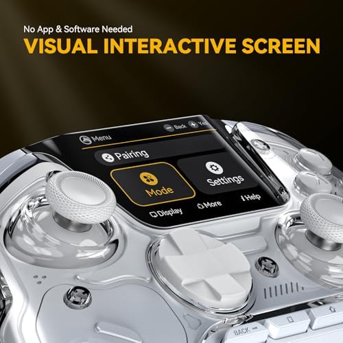 ManbaOne Interactive Screen Wireless Gaming Controller for PC/Switch/Switch 2/iOS/Android | White product image 4