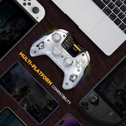 ManbaOne Interactive Screen Wireless Gaming Controller for PC/Switch/Switch 2/iOS/Android | White product image 7