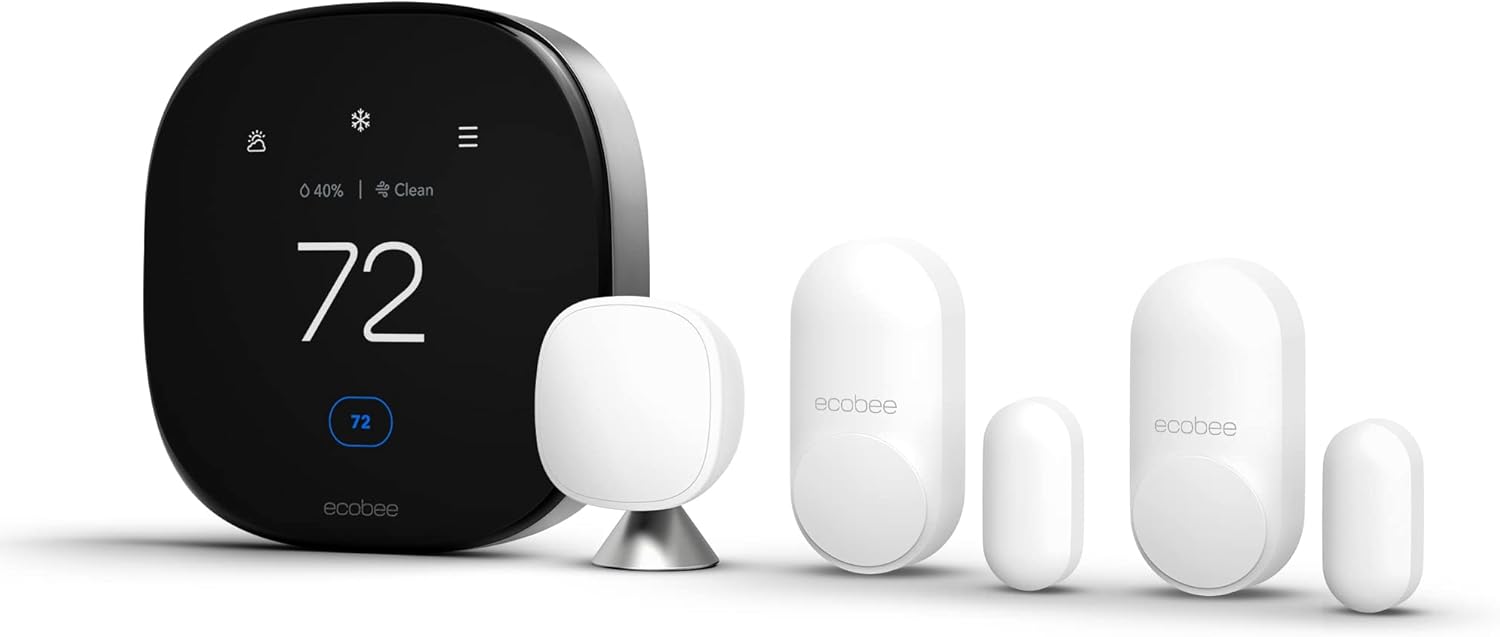 Ecobee Smart Thermostat Premium with Smart Sensor and Air Quality Monitor - Programmable Wifi Thermostat - Works product image 4