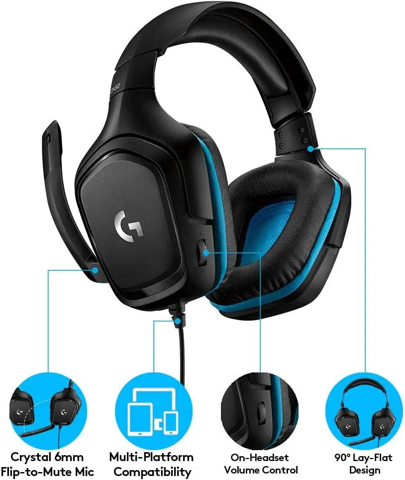 Logitech G432 Wired Gaming Headset | Black product image 3