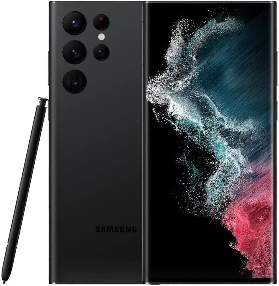 Samsung Galaxy S22 Ultra | Unlocked Smartphone | 128GB | Black | Renewed product image 1