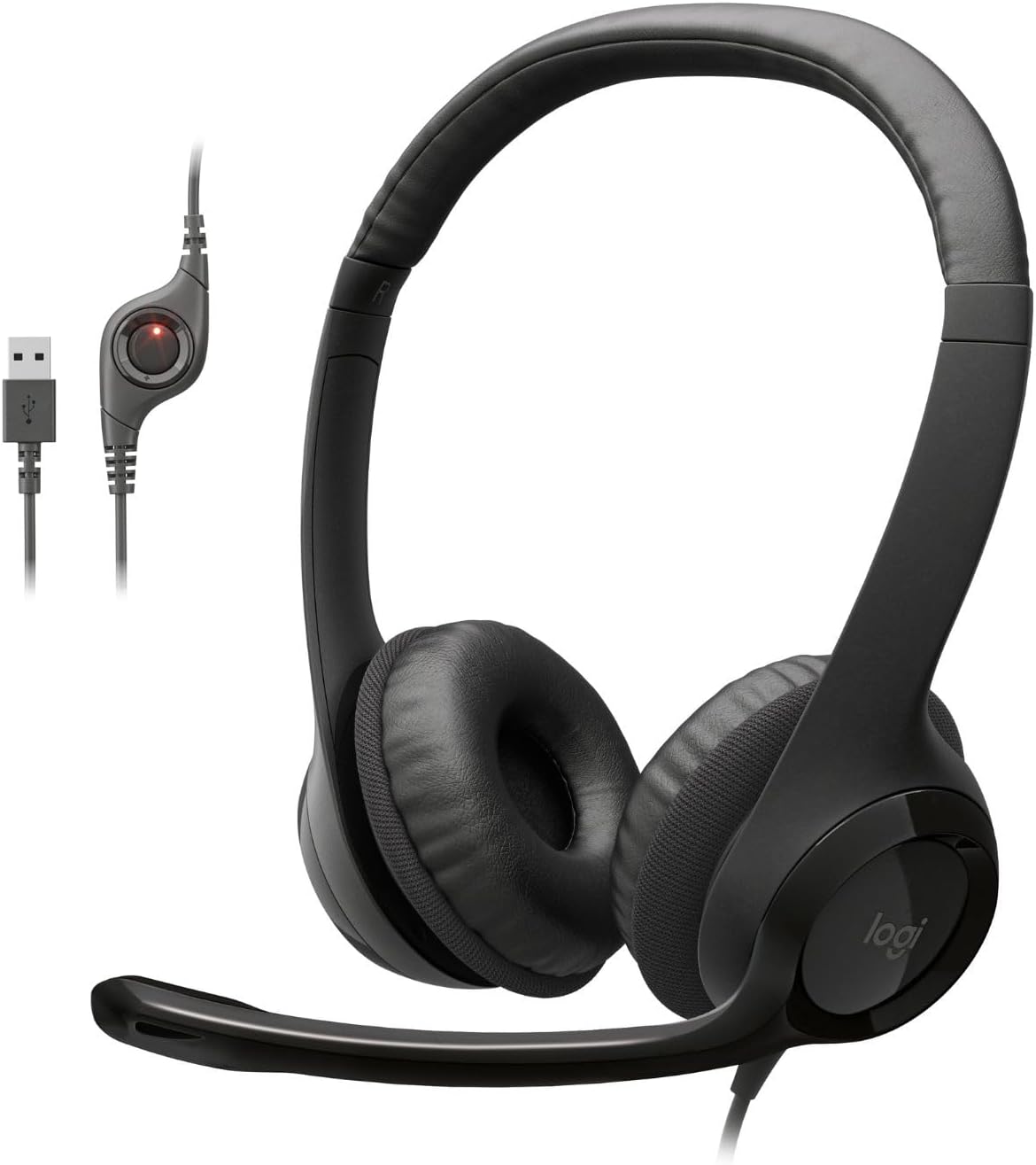 Logitech H390 Wired Headset for PC/Laptop | Noise Cancelling | Black product image 2