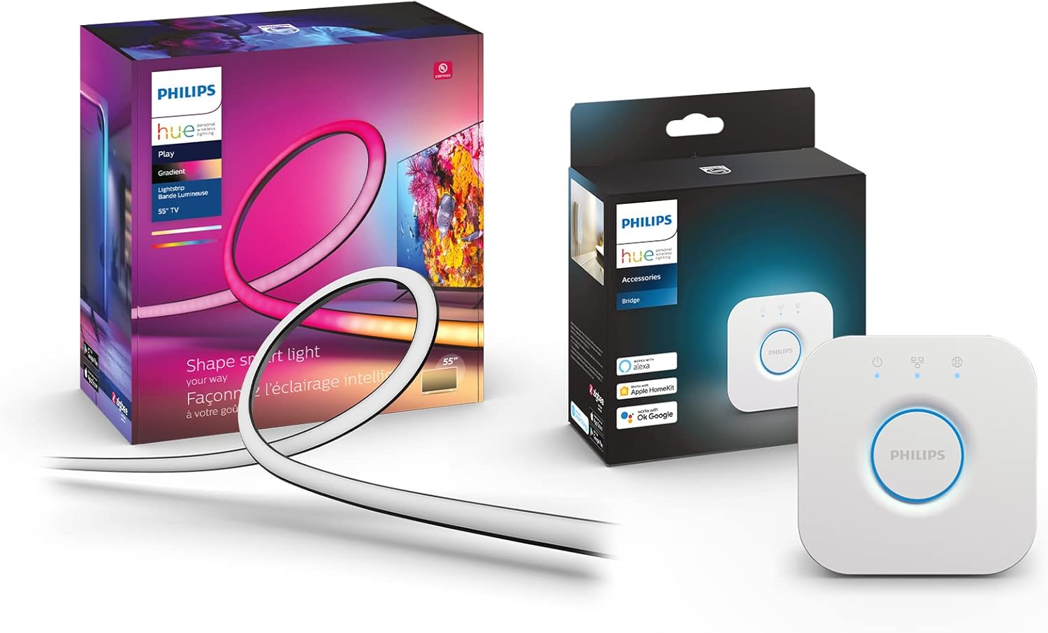 Philips Hue 75" Smart Light Strip - White and Color Ambiance LED Color-Changing TV Backlight - Sync with Television product image 2