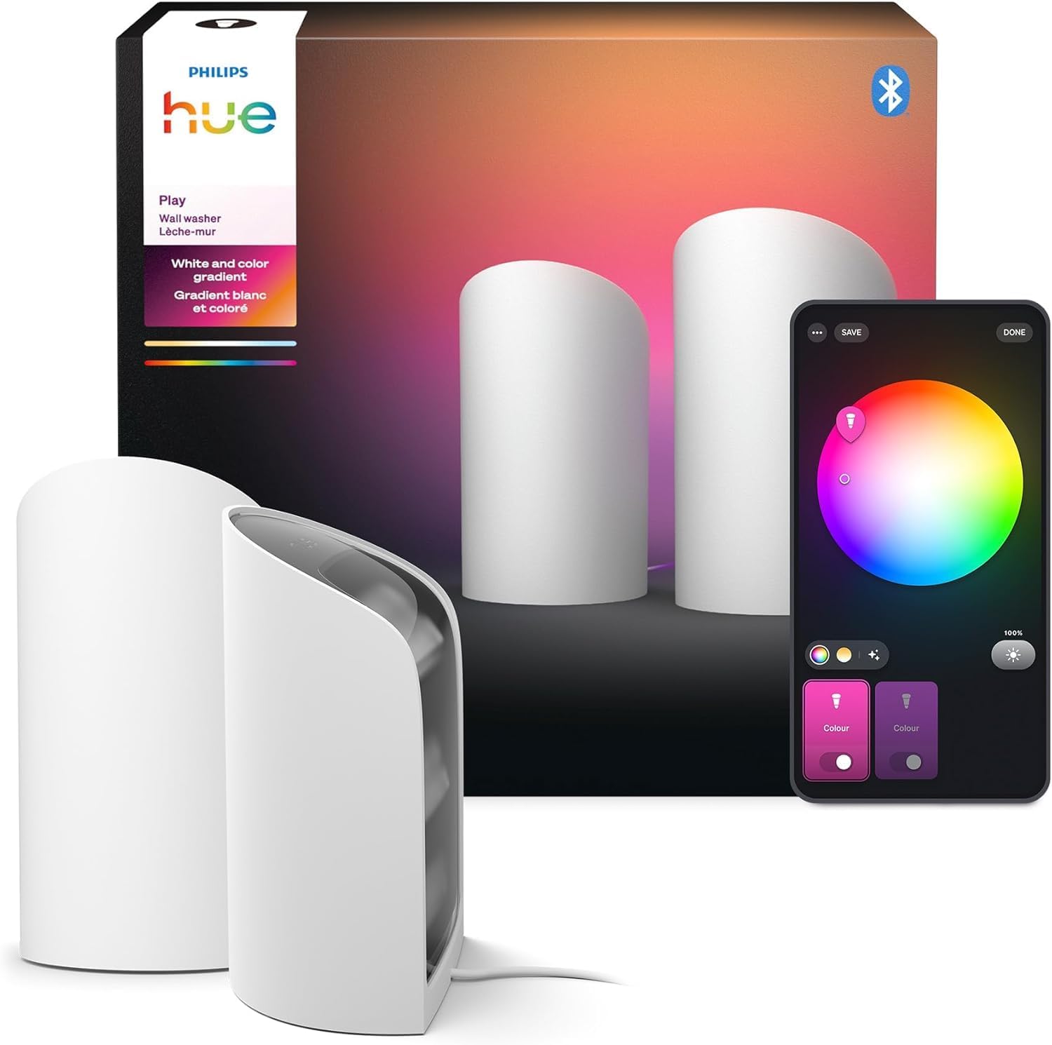 Philips Hue Play Smart Wall Washer | Black | White | Bluetooth product image 1