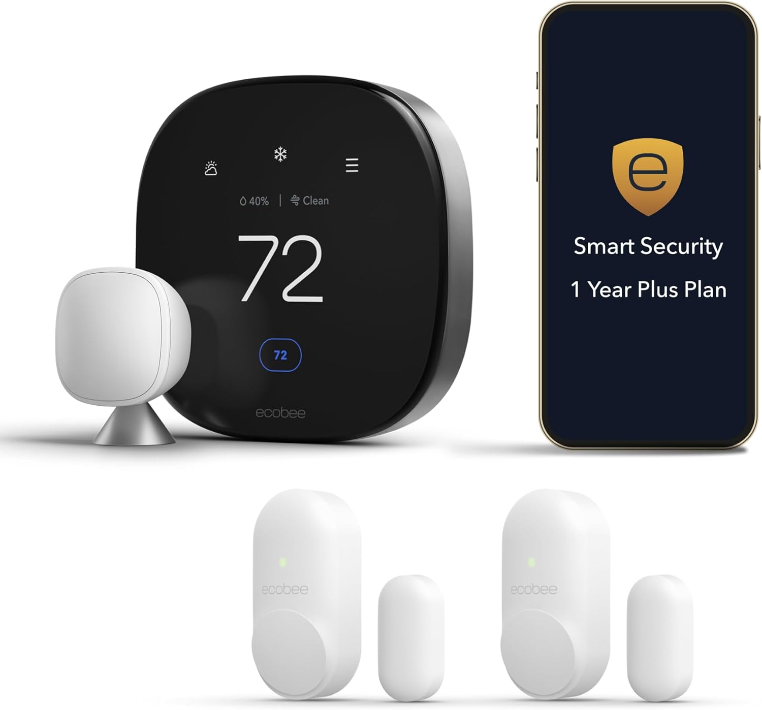 Ecobee Smart Thermostat Premium with Smart Sensor and Air Quality Monitor - Programmable Wifi Thermostat - Works product image 2