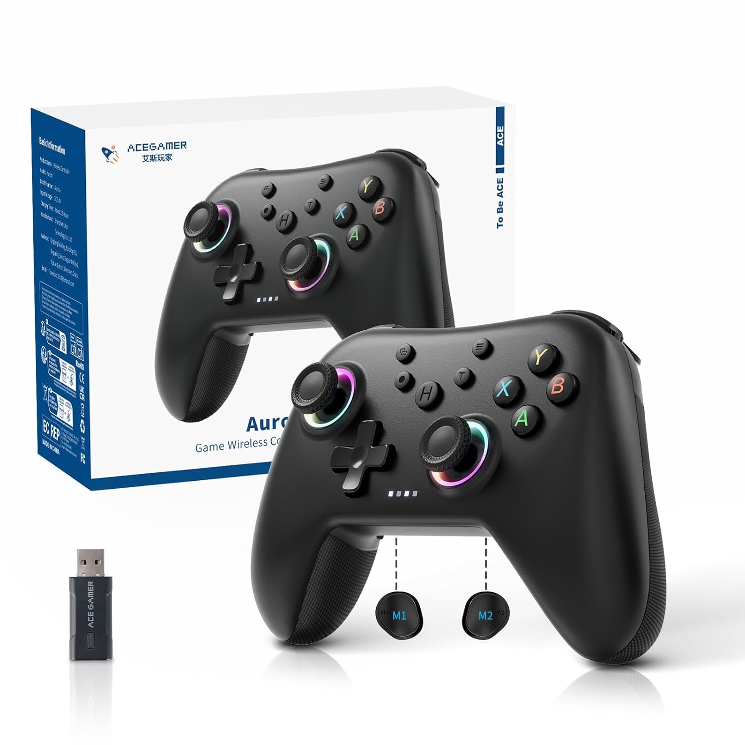 AceGamer Aurora II 2.4G Wireless Bluetooth Controller for PC/Android/Switch/iOS/Switch 2/Steam Deck with Rotary product image 6
