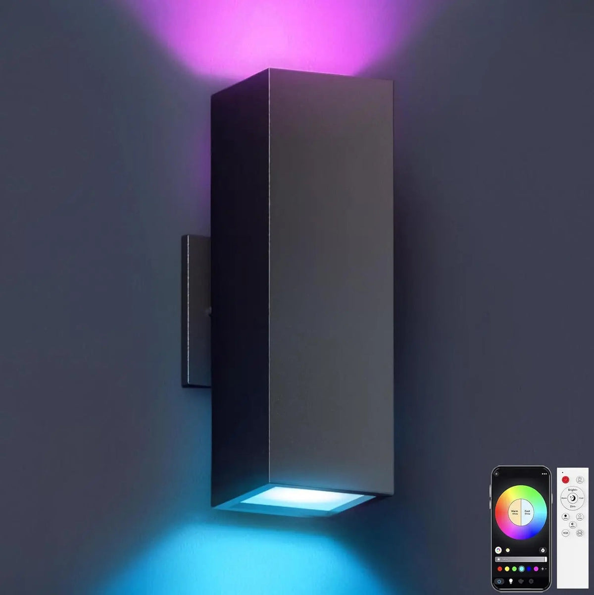 KIZON RGBCW smart porch lights two-pack, product view 3