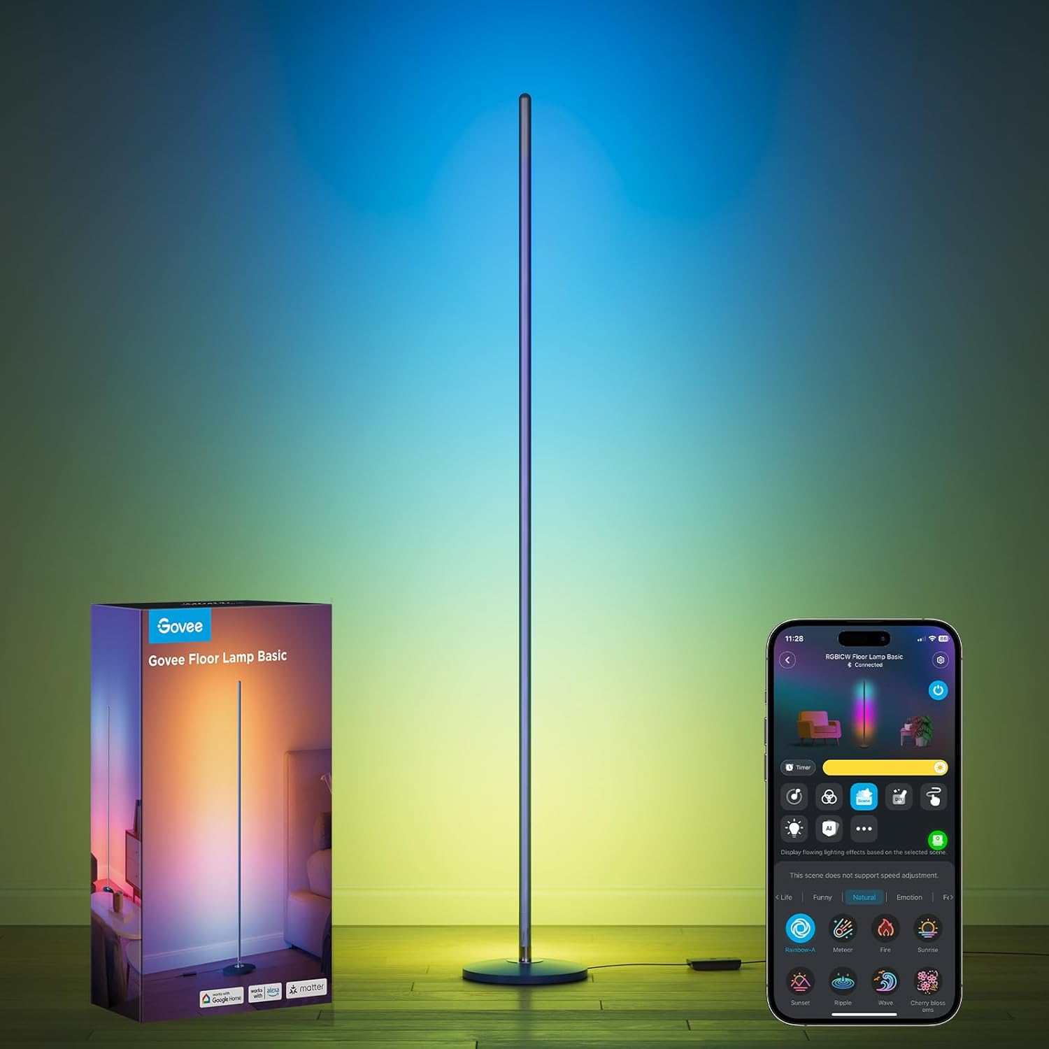 Govee RGBIC Floor Lamp Basic 1000lm LED Corner Lamp Compatible with SmartThings product image 2