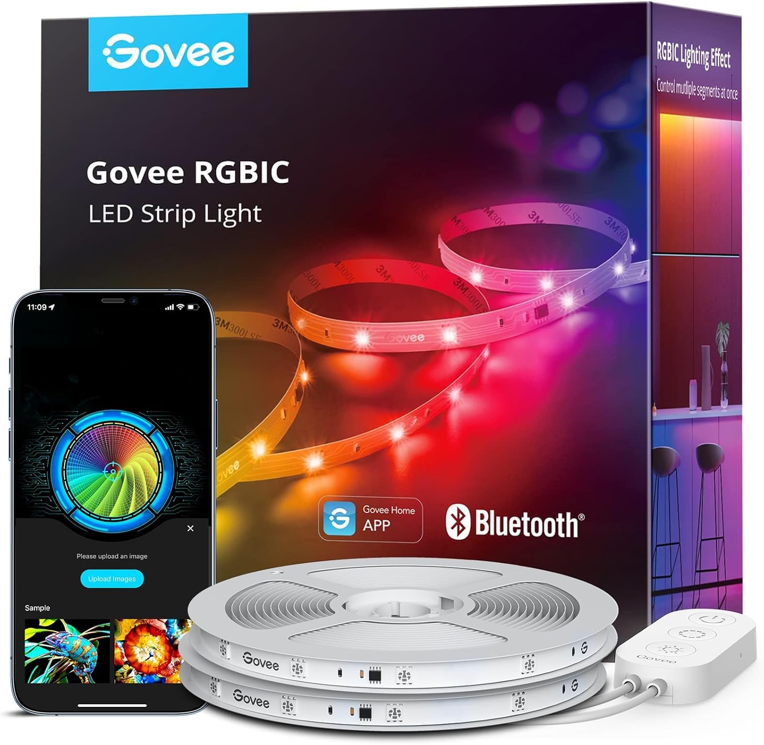 Govee RGBIC LED Strip Lights Smart LED Lights for Bedroom | Bluetooth product image 2