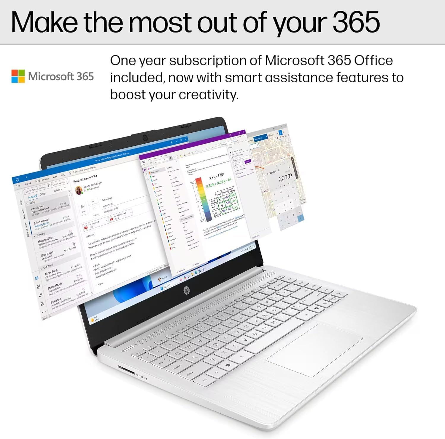 HP Everyday Laptop - 2026 Edition - 8GB RAM - 256GB SSD - Microsoft Office 365 Included - Thin & Portable - Fast product image 2