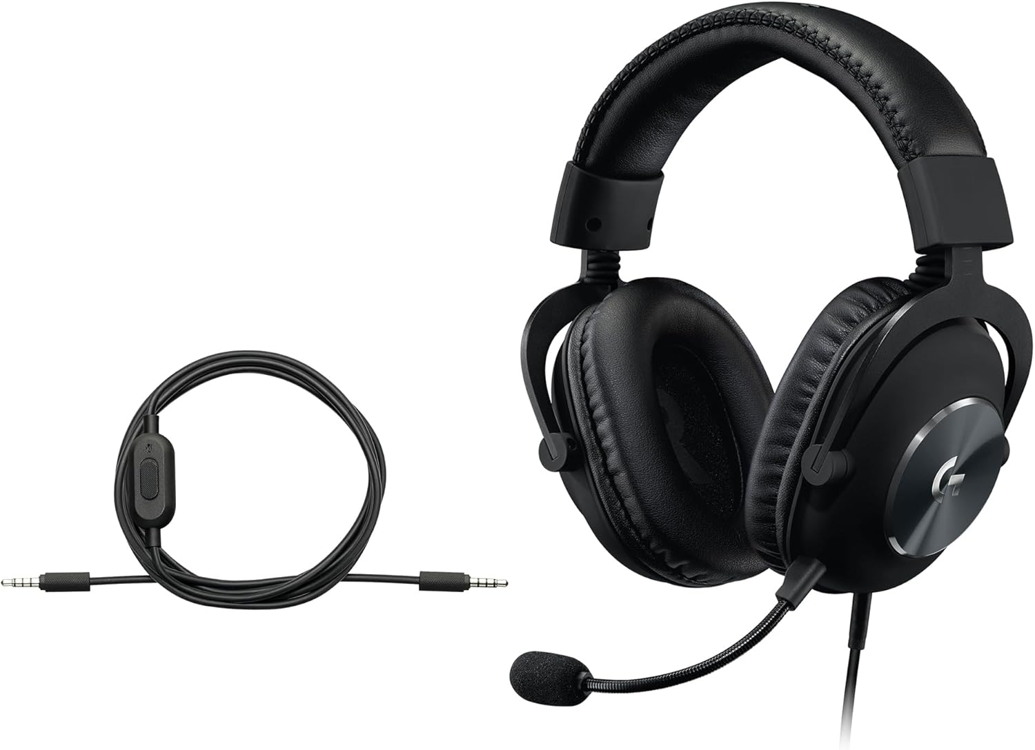 Logitech G Pro X Wired Gaming Headset: Blue VO!CE Detachable Boom Mic | Black product image 2