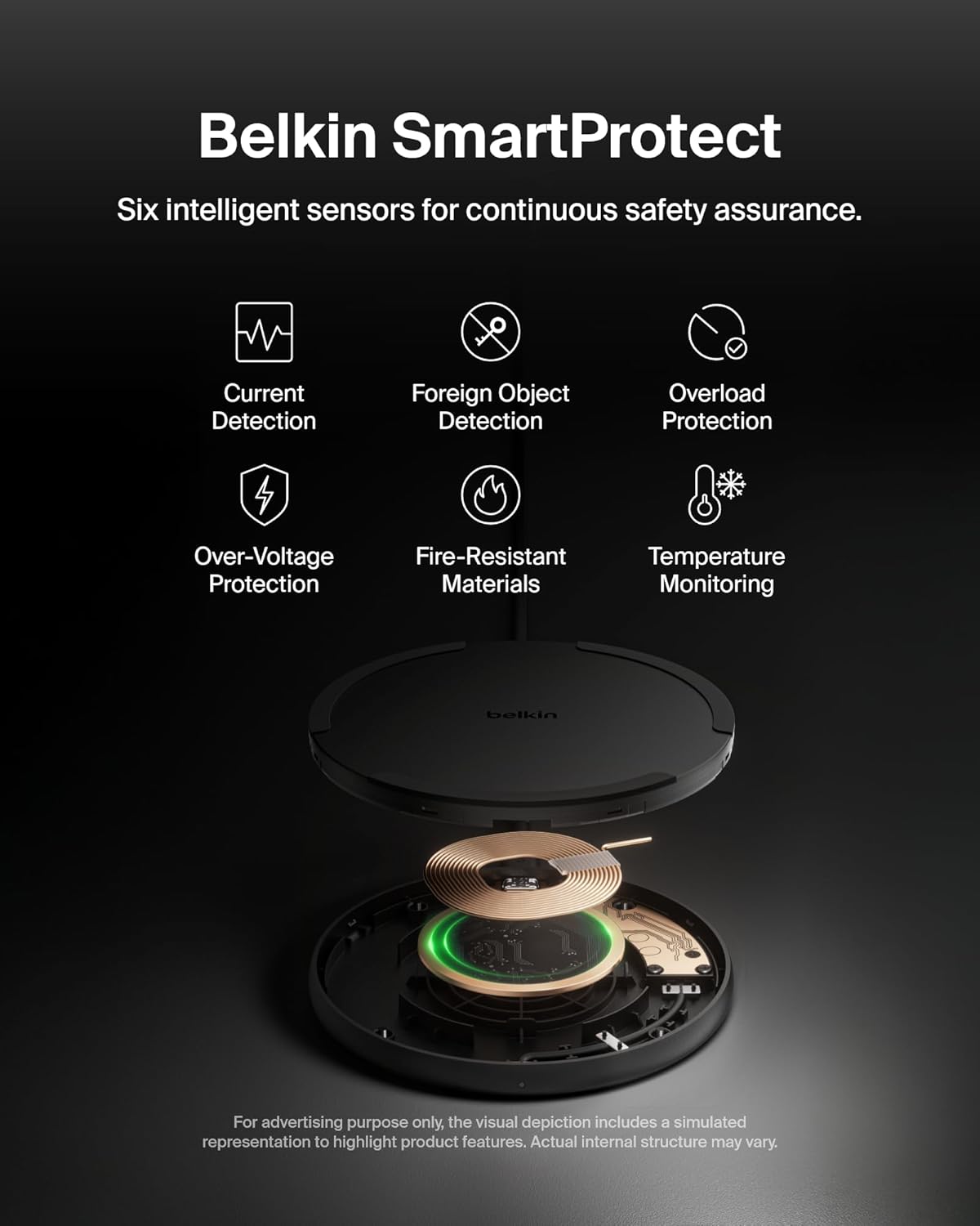 Belkin Wireless Charging Pad 15W - Qi Charger | Black product image 5
