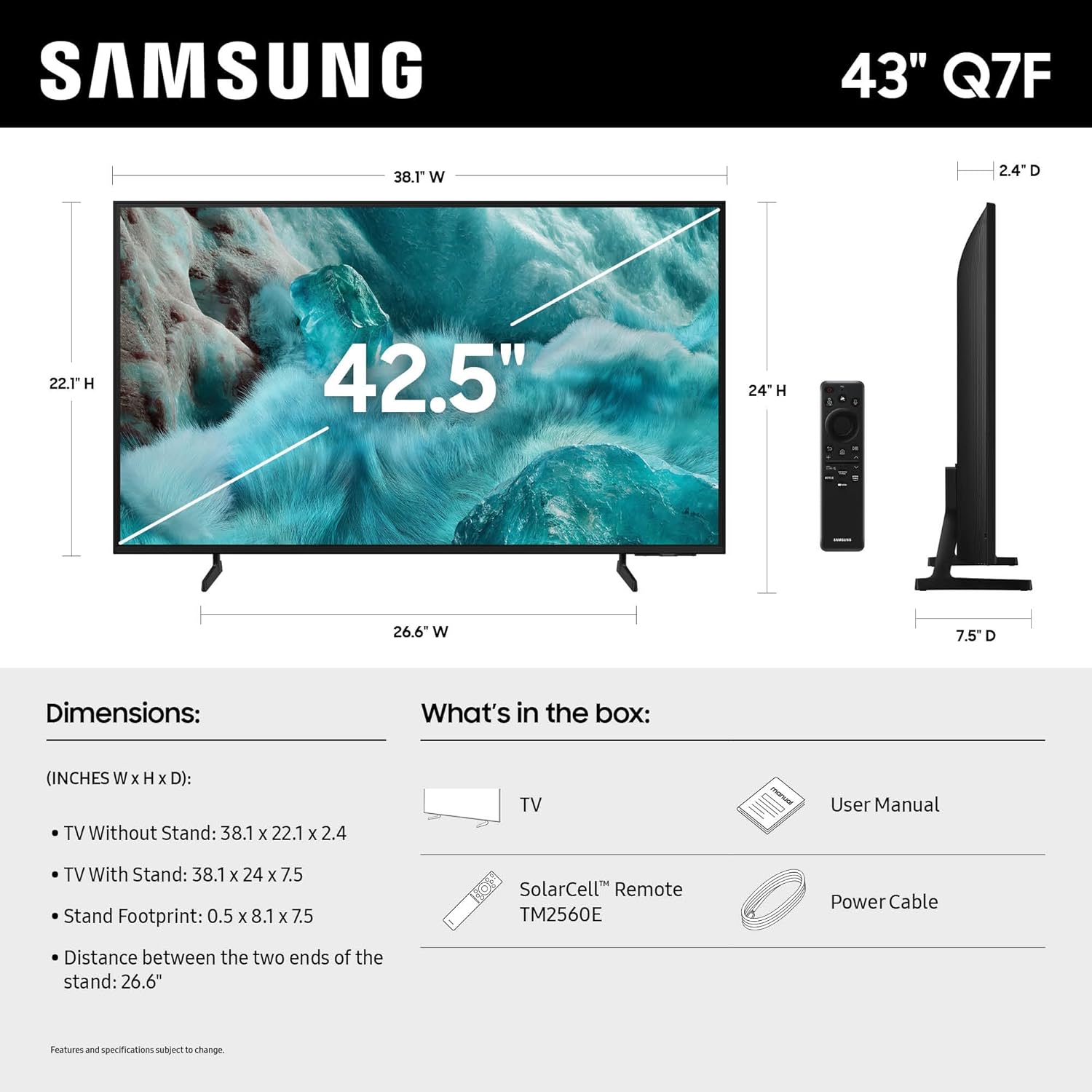 Samsung 43-Inch Class QLED Q7F Series Samsung Vision AI Smart TV (2025 Model | Smart TV | 4K product image 24