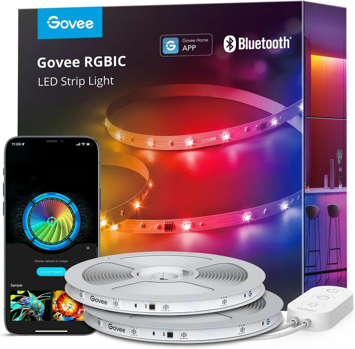 Govee RGBIC Bluetooth LED strip lights, product view 4