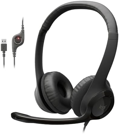 Logitech H390 Wired Headset for PC/Laptop | Noise Cancelling | Black product image 5