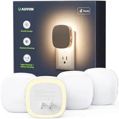 AUVON motion-sensor plug-in LED night light, product view 4