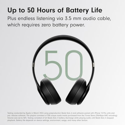 Beats Solo 4 - Wireless On-Ear Bluetooth Headphones | Black product image 20