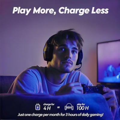 NUBWO Wireless Gaming Headset with Mic for Ps5 Ps4 PC | Blue product image 14