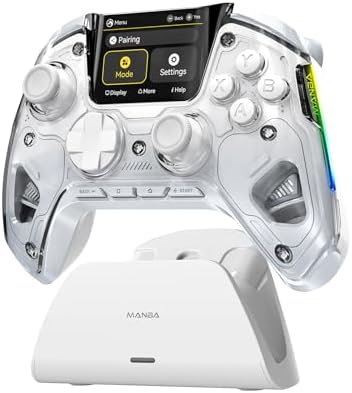 ManbaOne Interactive Screen Wireless Gaming Controller for PC/Switch/Switch 2/iOS/Android | White product image 3