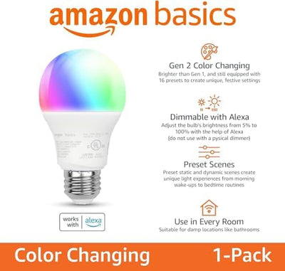 Amazon Basics Smart A19 LED Light Bulb | 9W | 60W | 800LM product image 5