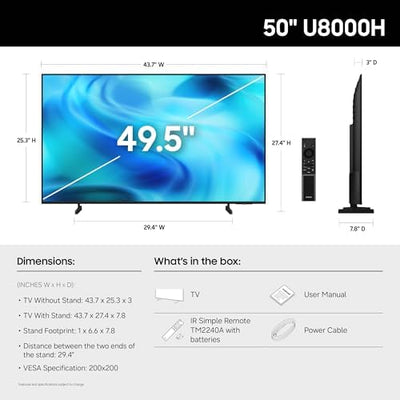 Samsung 50-Inch Class Crystal UHD U8000H Series Samsung Vision AI Smart TV (2026 Model | Smart TV | 4K product image 3