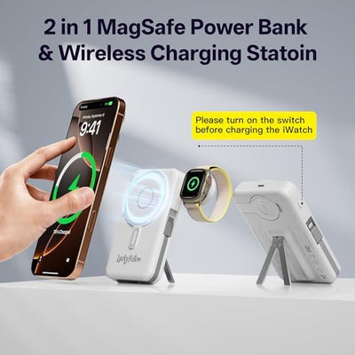 Magnetic Portable Charger Built-in Cables | 10000mAh | Wireless product image 8