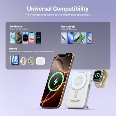 Magnetic Portable Charger Built-in Cables | 10000mAh | Wireless product image 11