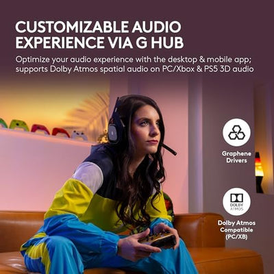 Logitech G Astro A50 Multi-Platform Wireless Gaming Headset + Base Station for PS5/Xbox/PC: PLAYSYNC Audio Switcher product image 13
