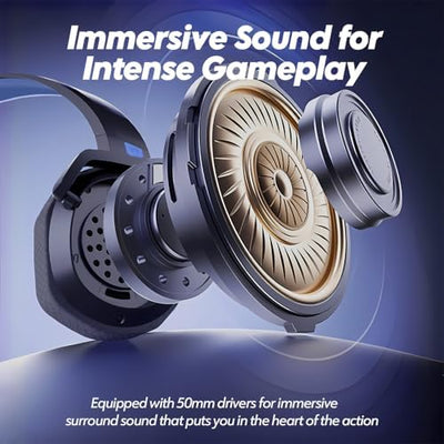 NUBWO Wireless Gaming Headset with Mic for Ps5 Ps4 PC | Blue product image 13