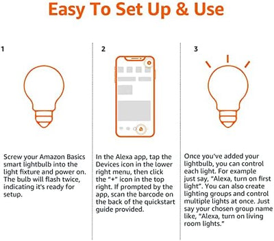 Amazon Basics Smart A19 LED Light Bulb | 9W | 60W | 800LM product image 8