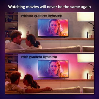 Philips Hue 75" Smart Light Strip - White and Color Ambiance LED Color-Changing TV Backlight - Sync with Television product image 10