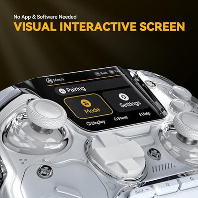 ManbaOne Interactive Screen Wireless Gaming Controller for PC/Switch/Switch 2/iOS/Android | White product image 4