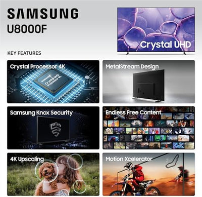 Samsung 58-Inch Class Crystal UHD U8000F 4K Smart TV (2025 Model) Endless Free Content | Smart TV product image 28