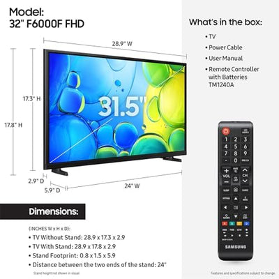 SAMSUNG 32-Inch Class Full HD F6000 Smart TV (2025 Model) HDR | Smart TV product image 13