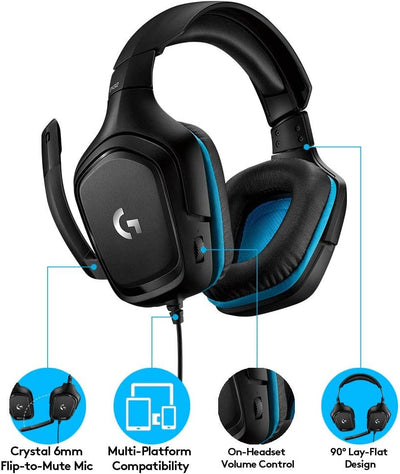 Logitech G432 Wired Gaming Headset | Black product image 3