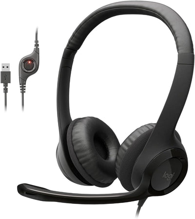 Logitech H390 Wired Headset for PC/Laptop | Noise Cancelling | Black product image 2