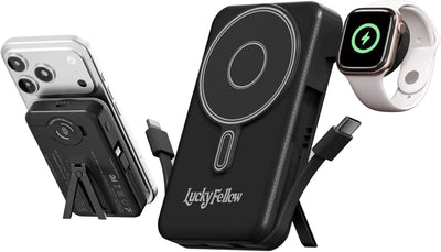 Magnetic Portable Charger Built-in Cables | 10000mAh | Wireless product image 5