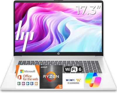 HP Latest 17 inch Business Laptop Computer - 2026 Edition - AMD Ryzen 5 CPU - 16GB RAM - 512GB SSD - 17.3" FHD product image 1