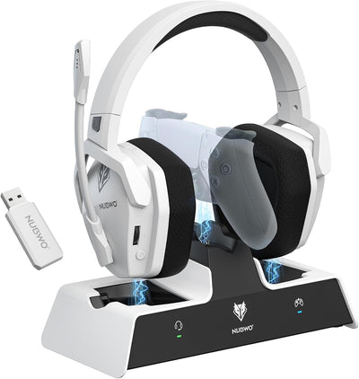 NUBWO Wireless Gaming Headset with Mic for Ps5 Ps4 PC | Blue product image 8