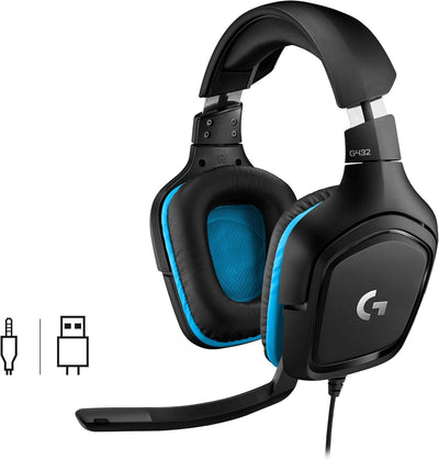 Logitech G432 Wired Gaming Headset | Black product image 1